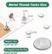 Metal magnetic push pins 24 sets silver thumbtacks for cork boards walls and bulletin board decoration